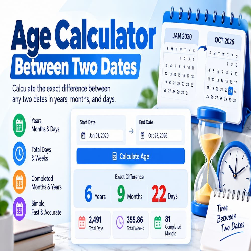 Age Calculator Between Two Dates